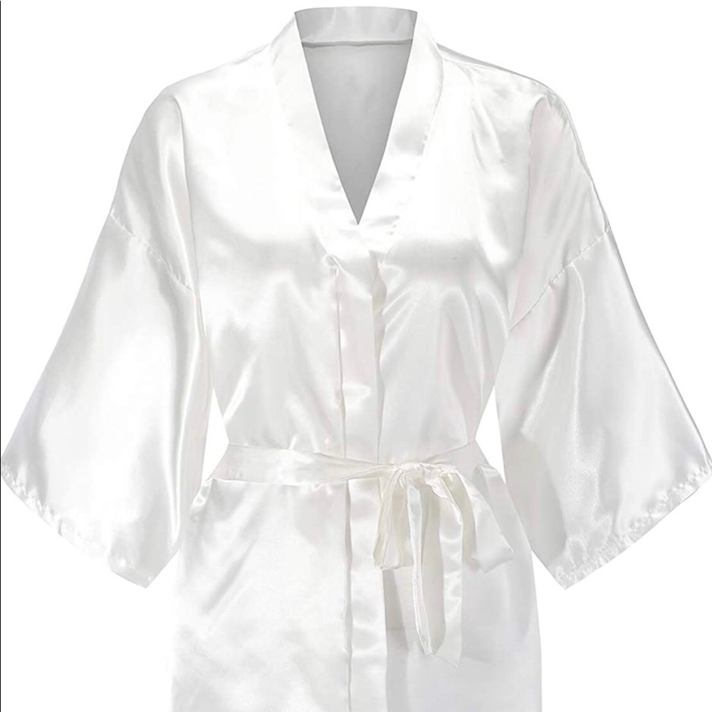 Bride satin wrap (robe)